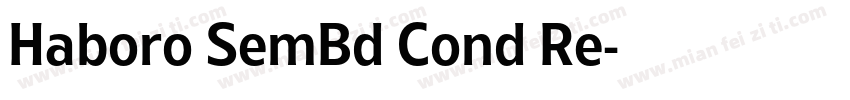 Haboro SemBd Cond Re字体转换